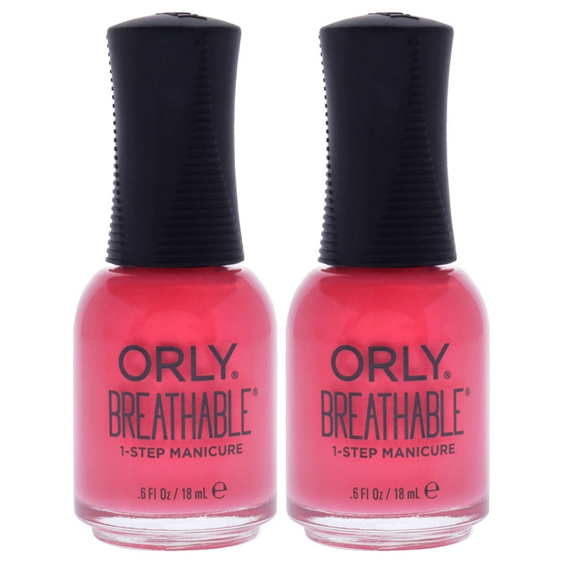 Breathable Treatment Plus Color - 20919 Nail Superfood by Orly for Women - 0.6 oz Nail Polish - Pack of 2