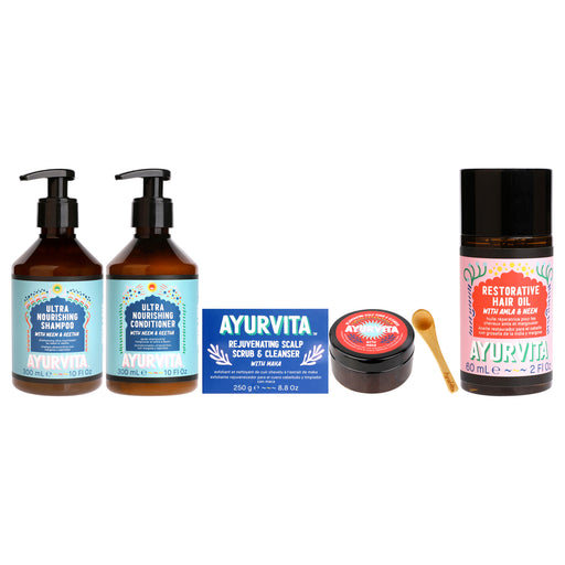 Ayurvita Neem And Reetha Ultra Nourishing Maka Restorative Hair Scalp Unisex Gift Set