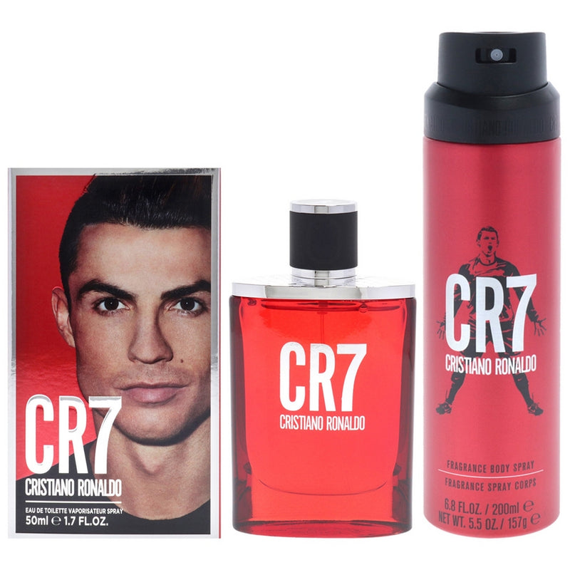 CR7 Kit by Cristiano Ronaldo for Men - 2 Pc Kit 1.7oz EDT Spray, 6.8oz Body Spray