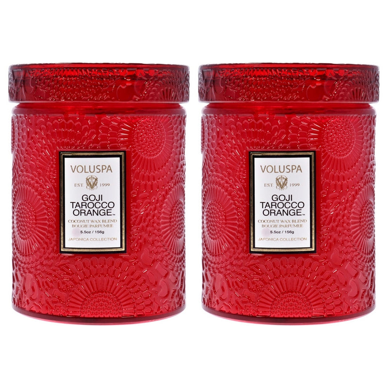 Japonica Collection Small - Goji Tarocco Orange Pack of 2 by Voluspa for Unisex - 5.5 oz Candle
