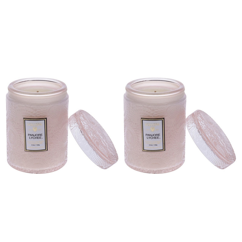 Japonica Collection Small - Ponjare Lychee Kit by Voluspa for Unisex - 2 x 5.5 oz Candle