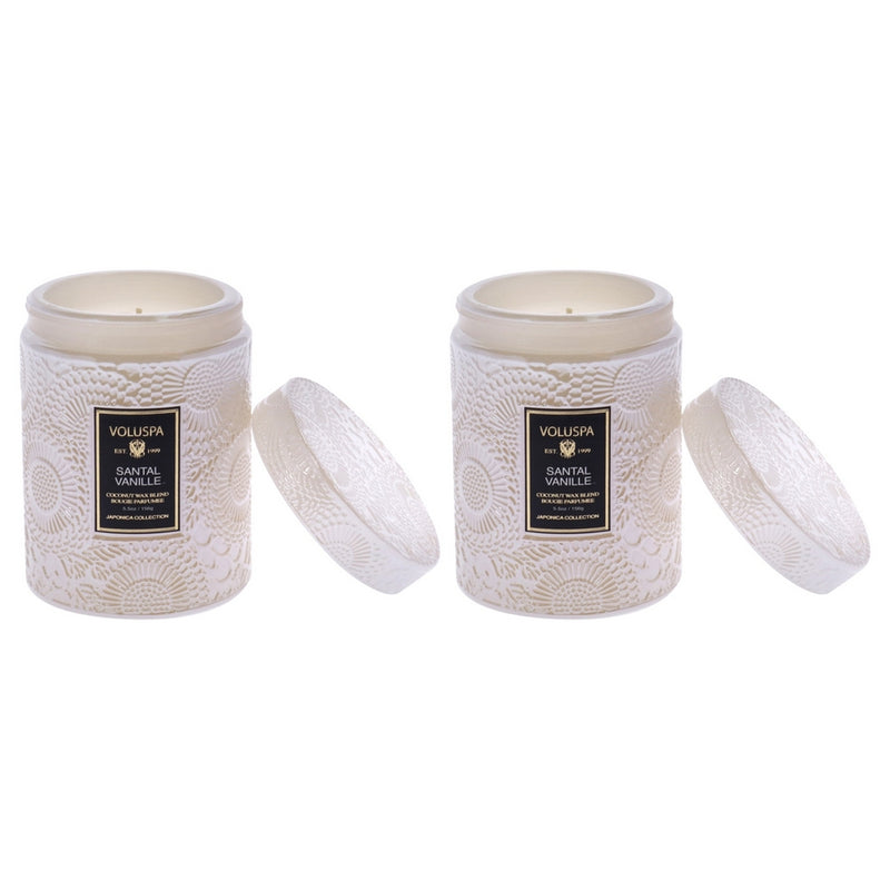 Japonica Collection Small - Santal Vanille Kit by Voluspa for Unisex - 2 x 5.5 oz Candle
