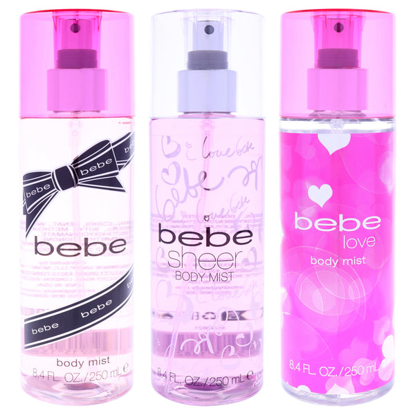 Bebe Mist Trio Everyday Glam Layer Kit Women's Body Mist Gift Set