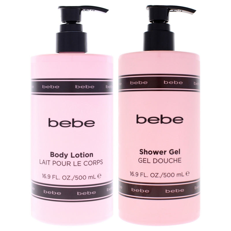 Bebe Kit by Bebe for Women - 2 Pc Kit 16.9oz Shower Gel, 16.9oz Body Lotion