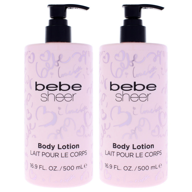 Bebe Sheer by Bebe for Women - 16.9 oz Body Lotion - Pack of 2