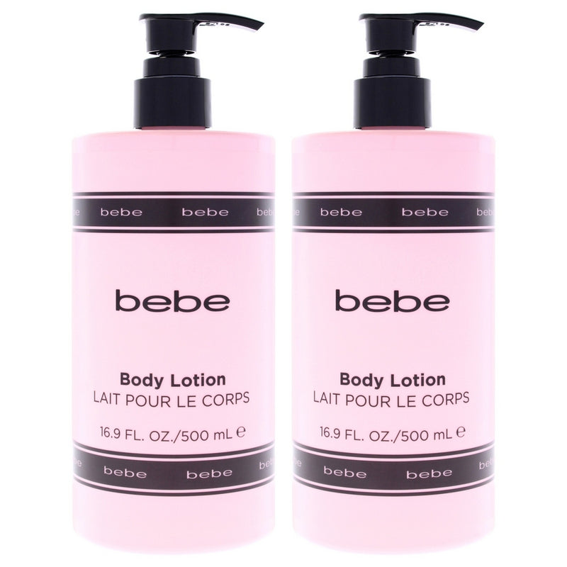 Bebe Silver by Bebe for Women - 16.9 oz Body Lotion - Pack of 2