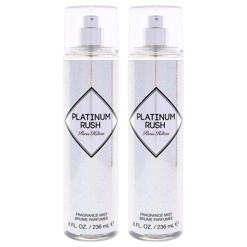 Platinum Rush by Paris Hilton for Women - 8 oz Fragrance Mist - Pack of 2