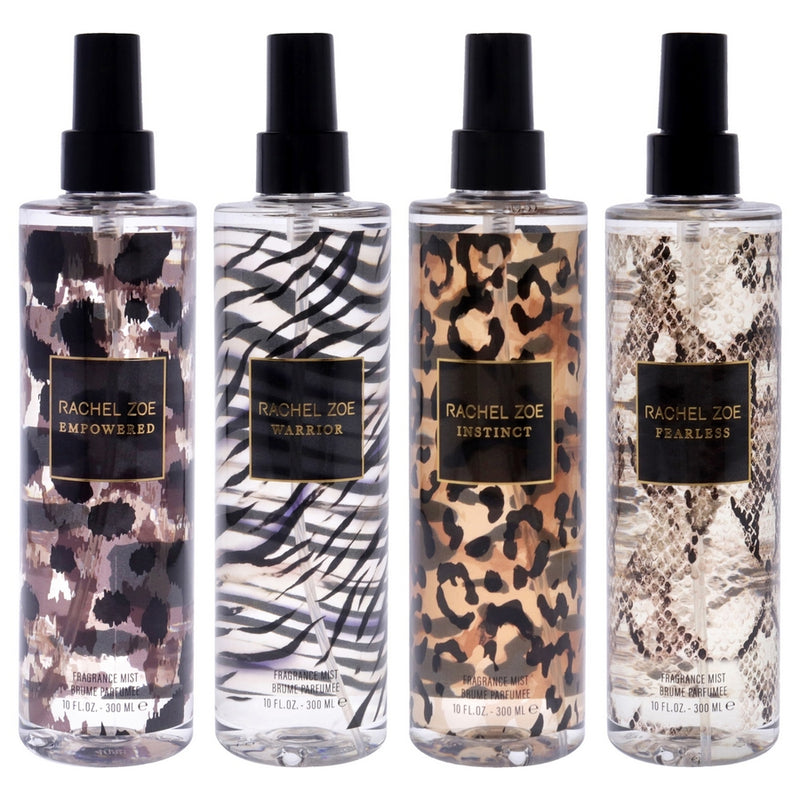 Rachel Zoe Kit by Rachel Zoe for Women - 4 Pc Kit 10oz Fragrance Mist - Empowered, 10oz Fragrance Mist - Warrior, 10oz Fragrance Mist - Fearless, 10oz Fragrance Mist - Instinct