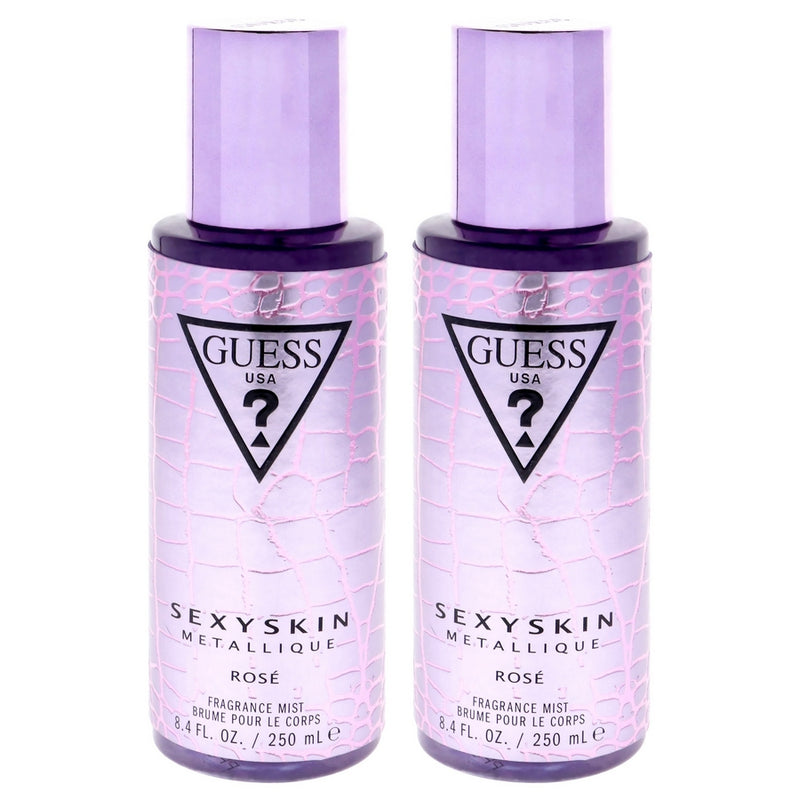 Guess Sexy Skin Metallique - Rose by Guess for Women - 8.4 oz Fragrance Mist - Pack of 2