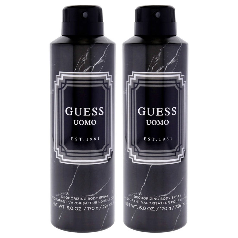 Guess Uomo by Guess for Men - 6 oz Body Spray - Pack of 2