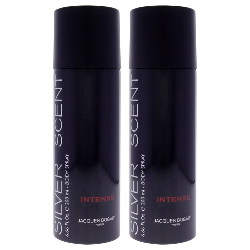 Silver Scent Intense by Jacques Bogart for Men - 6.66 oz Body Spray - Pack of 2