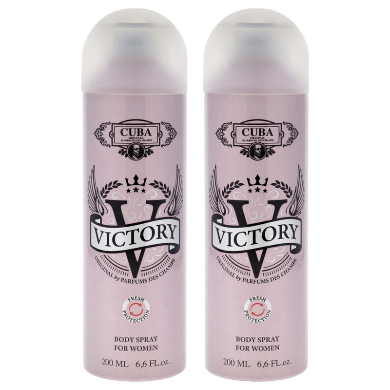 Victory by Cuba for Women - 6.6 oz Body Spray - Pack of 2