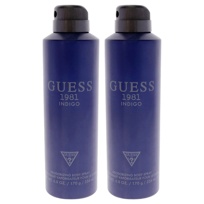 Guess 1981 Indigo by Guess for Men - 6 oz Body Spray - Pack of 2