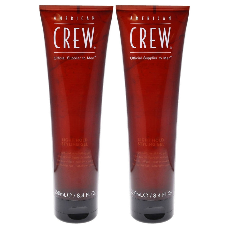 Light Hold Styling Gel by American Crew for Men - 8.4 oz Gel  - Pack of 2