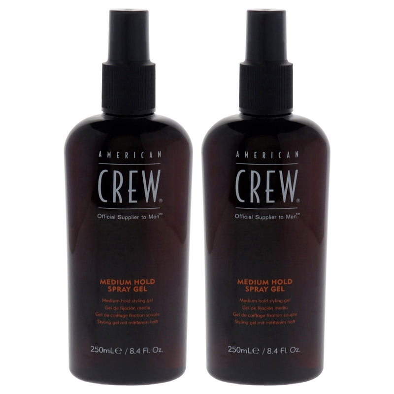 Spray Gel - Medium Hold by American Crew for Men - 8.4 oz Spray  - Pack of 2