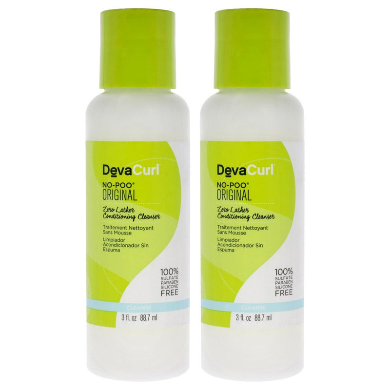 DevaCurl No-Poo Zero Lather Conditioning Cleanser by DevaCurl for Unisex - 3 oz Cleanser - Pack of 2
