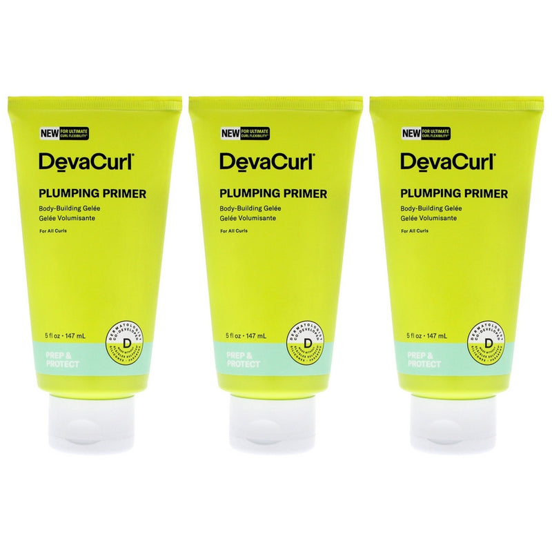 Plumping Primer Gel-NP by DevaCurl for Unisex - 5 oz Gel - Pack of 3