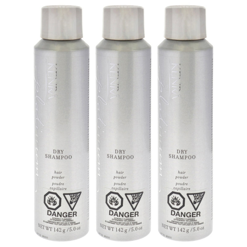 Platinum Dry Shampoo by Kenra for Unisex - 5 oz Dry Shampoo - Pack of 3