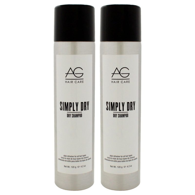 Simply Dry Shampoo by AG Hair Cosmetics for Unisex - 4.2 oz Dry Shampoo - Pack of 2