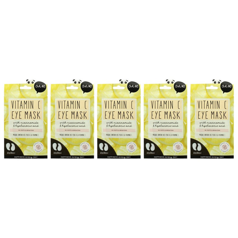 Eye Mask Kit by Oh K! for Unisex - 10 Pc Kit 5Pc Eye Mask - Ginseng and Eucalyptus, 5Pc Eye Mask - Vitamin C
