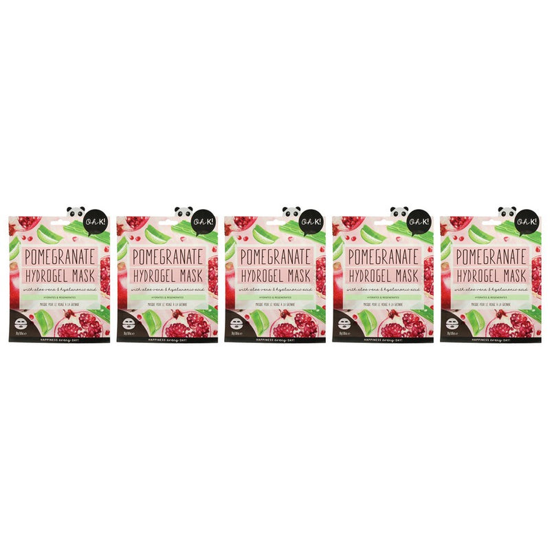 Hydrogel Sheet Mask - Pomegranate by Oh K! for Unisex - 1 Pc Mask - Pack of 5