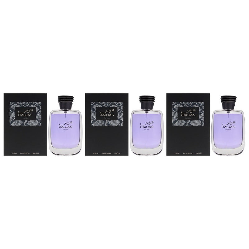 Hawas by Rasasi for Men - 3.38 oz EDP Spray - Pack of 3