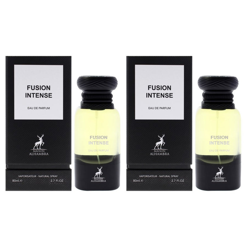Fusion Intense by Maison Alhambra for Men - 2.7 oz EDP Spray - Pack of 2