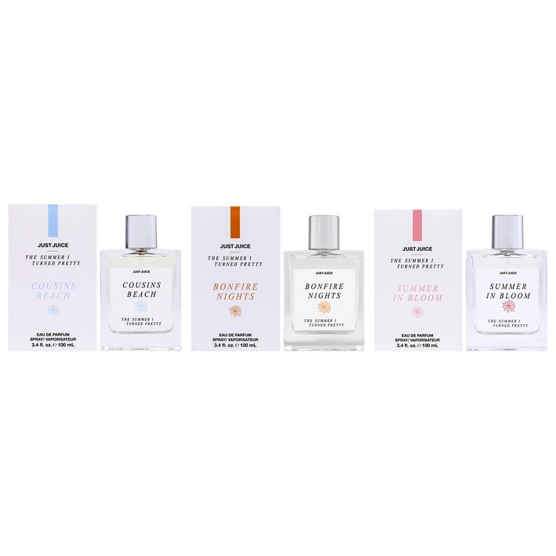 The Summer I Turned Pretty Kit for Unisex - 3 Pc Kit 3.4oz The Summer I Turned Pretty Cousins Beach EDP Spray, 3.4oz The Summer I Turned Pretty Summer In Bloom EDP Spray, 3.4oz The Summer I Turned Pretty Bonfire Nights EDP Spray