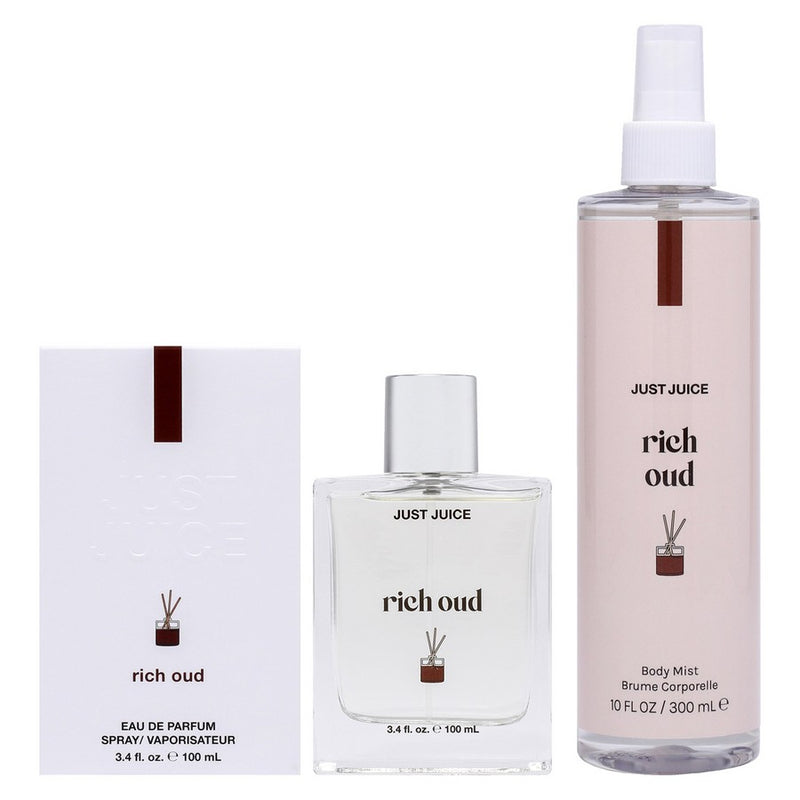 Rich Ous Kit by Just Juice for Unisex 2 Pc Kit 3.4oz EDP Spray, 10oz Body Spray