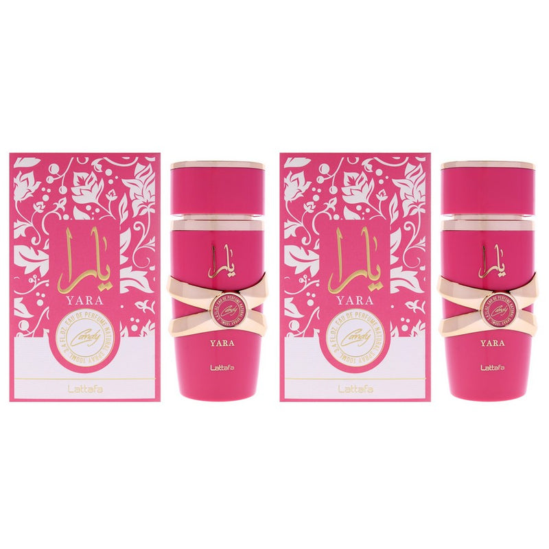 Yara Candy By Lattafa For Women - 3.4 Oz Edp Spray - Pack Of 2