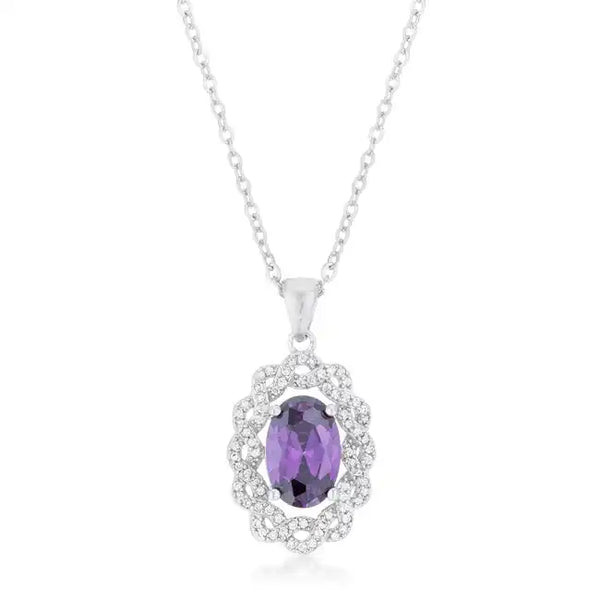 Kalung Tetes Oval Amethyst ShineHigh