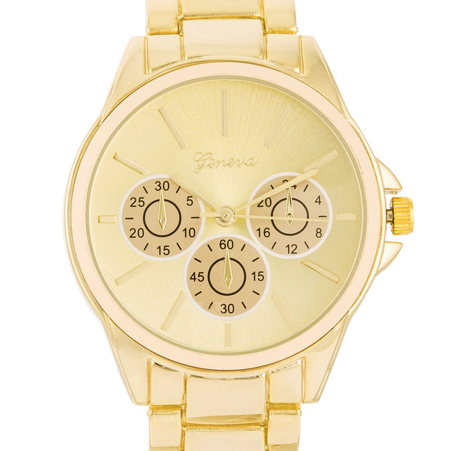ShineHigh Chrono Gold Metal Watch