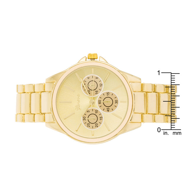 ShineHigh Chrono Gold Metal Watch