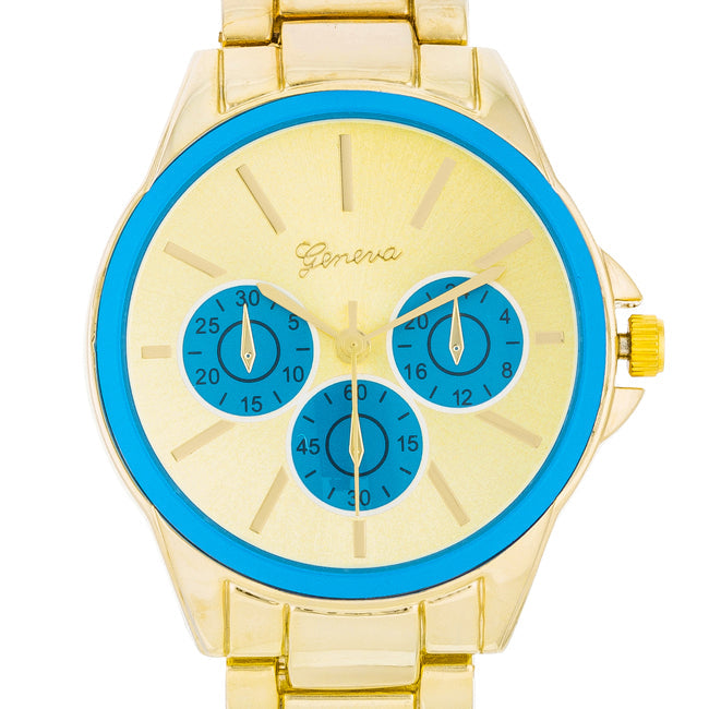 ShineHigh Chrono Gold Metal Watch