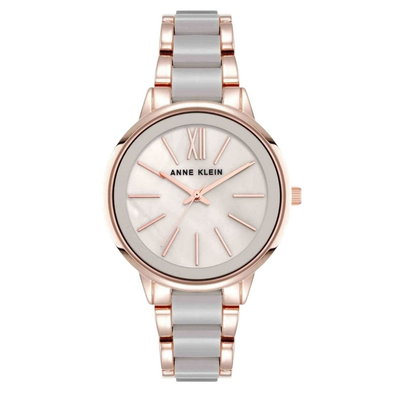 Anne Klein Women's Classic AK/1412TPRG Bracelet Rose gold Dial Quartz Movement Fold over Clasp 37mm Round Watch
