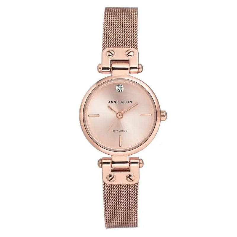Anne Klein Women's Wanita AK/3002RGRG Bracelet Rose gold Dial Quartz Movement Fold over Clasp 26mm Round Watch