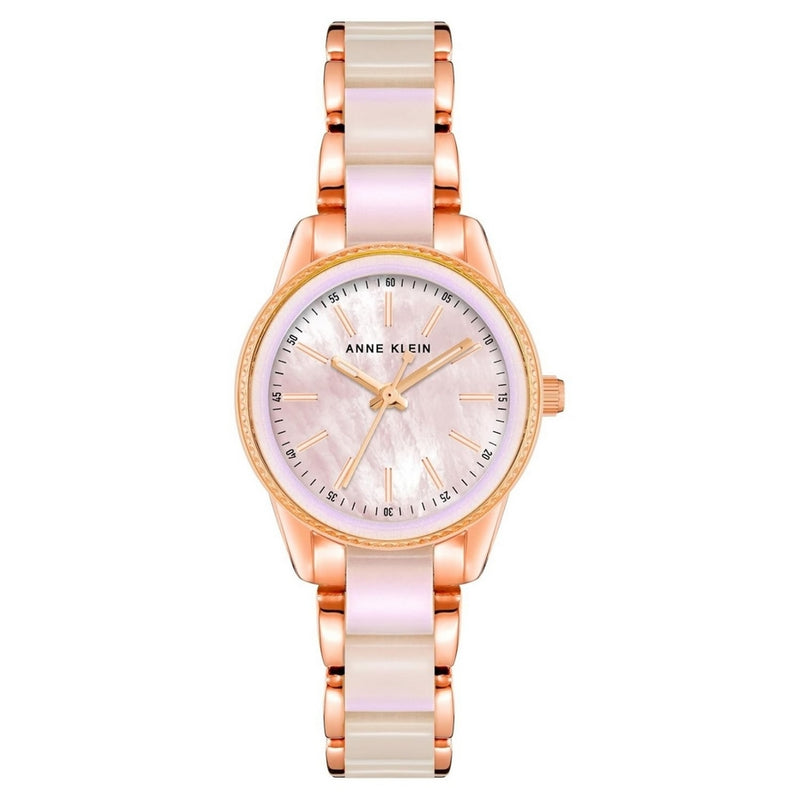 Anne Klein Women's Classic AK/3212IRRG Bracelet Rose gold Dial Quartz Movement Fold over Clasp 30mm Round Watch