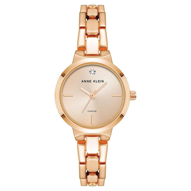 Anne Klein Women's Classic AK/4190RGRG Bracelet Rose gold Dial Quartz Movement Jewelry Clasp 26mm Round Watch