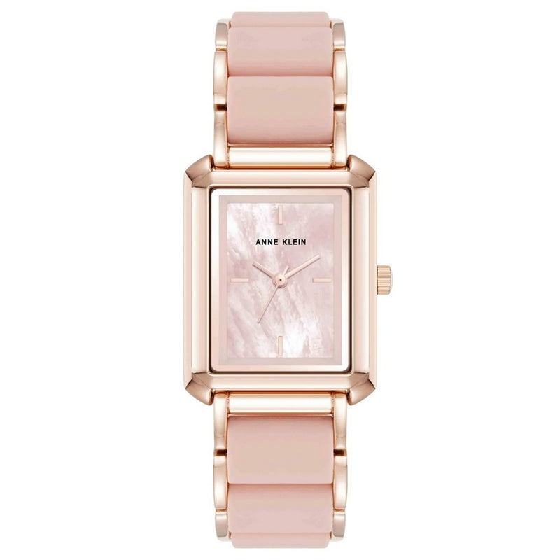 Anne Klein Women's Classic AK/5278RGBH Bracelet Pink Dial Quartz Movement Jewelry Clasp 26mm Rectangle Watch