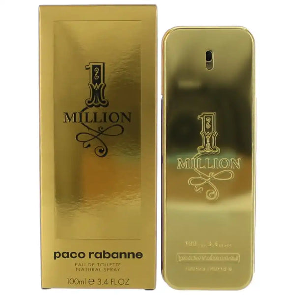 1 Million by Paco Rabanne, 3.4 oz EDT Spray for Men 03349666007921