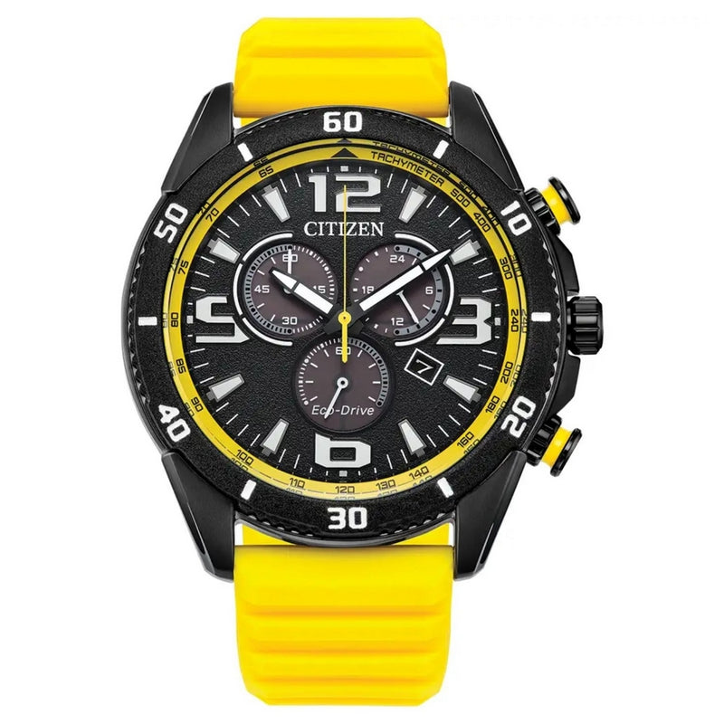 Citizen Men's Brycen AT2585-08E Strap Black Dial Quartz Movement Buckle Clasp 45mm Round Watch