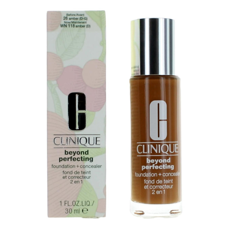 Clinique Beyond Perfecting by Clinique, 1 oz Foundation + Concealer- WN 118 Amber 020714712099
