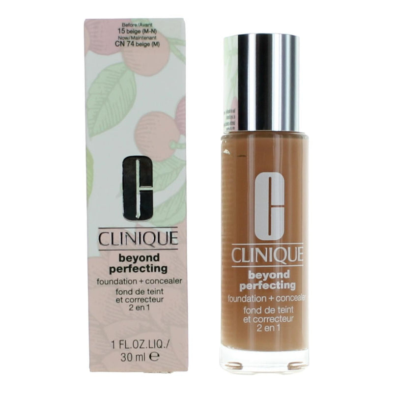 Clinique Beyond Perfecting by Clinique, 1 oz Foundation + Concealer- CN 74 Beige 020714711986