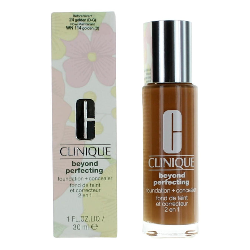 Clinique Beyond Perfecting by Clinique, 1 oz Foundation + Concealer- WN 114 Golden 020714712075