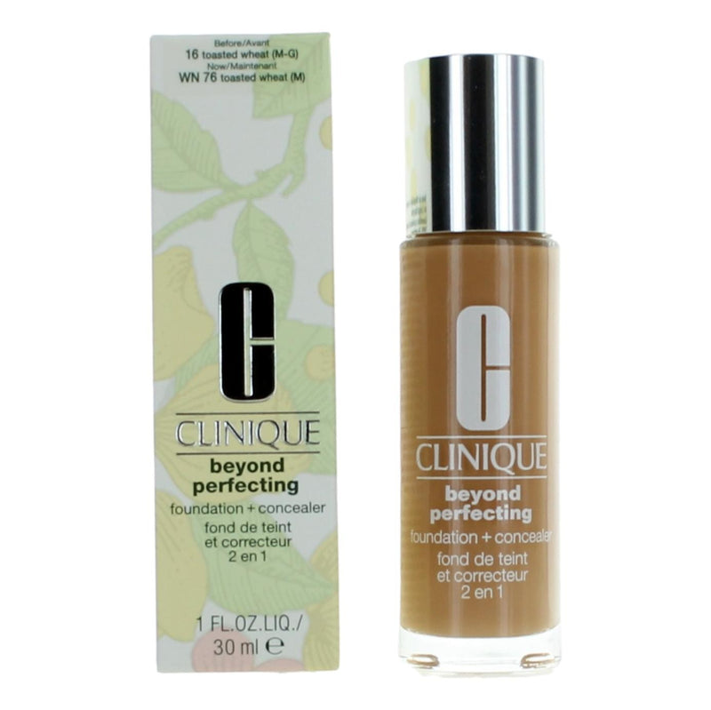 Clinique Beyond Perfecting by Clinique, 1 oz Foundation + Concealer- WN 76 Toasted Wheat 020714711993