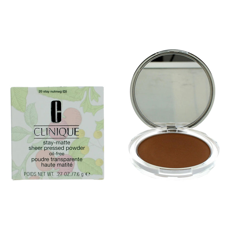 Clinique Stay-Matte by Clinique, .27 oz Sheer Pressed Powder- 20 Stay Nutmeg 020714303587