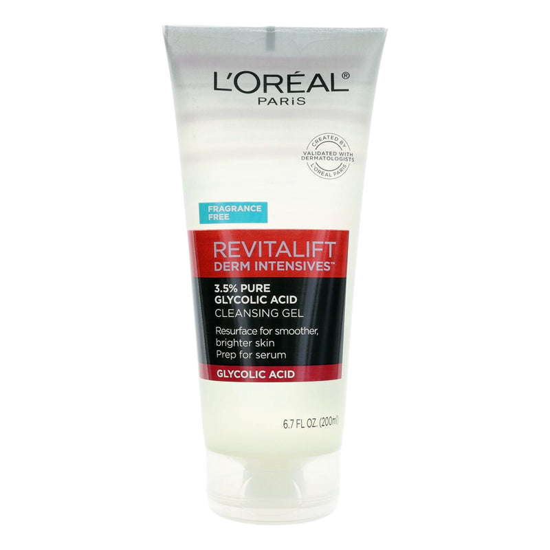 L'Oreal Revitalift Derm Intensives, 6.7oz 3.5% Pure Glycolic Acid Cleansing Gel 071249419854