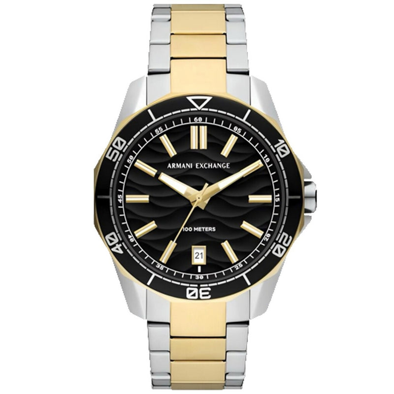 Armani Exchange Men's Spencer AX1969 Bracelet White Dial Quartz Movement Foldover Clasp 44mm Round Watch