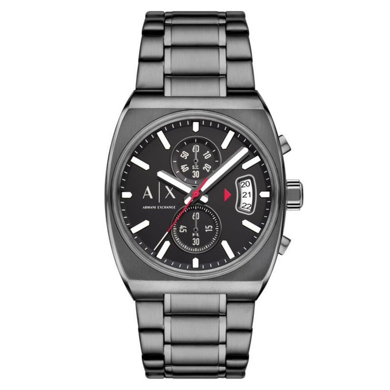 Armani Exchange Men's Oliver AX2823 Bracelet Black Dial Quartz Movement Fold over Clasp 40mm Rectangle Watch
