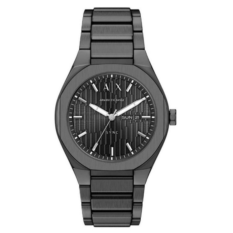 Armani Exchange Men's Sync AX4300 Bracelet Grey Dial Quartz Movement Fold over Clasp 42mm Round Watch